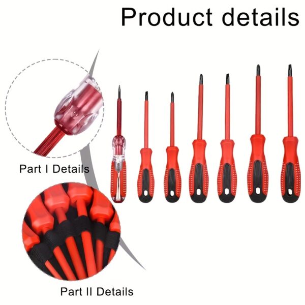 7pcs/set Multifunctional Electronic Screwdriver Mobile Phone Kit Automotive Precision Repair Tool Set Black Watch Mobile Phone Disassembly Repair Screwdriver Tool - Image 3